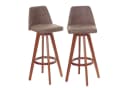 PROREGAL® Barhocker 2er Set drehbar mit Lehne Braun Bild 1