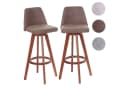 PROREGAL® Barhocker 2er Set drehbar mit Lehne Braun Bild 5