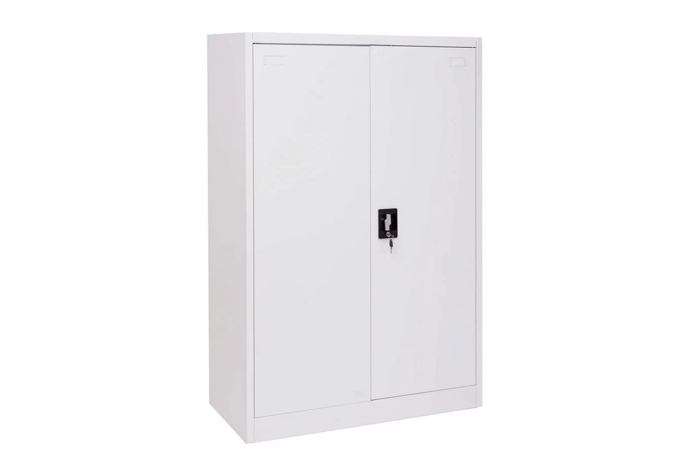 PROREGAL Aktenschrank Stahl Weiß 2 Türen abschließbar - Bild 2