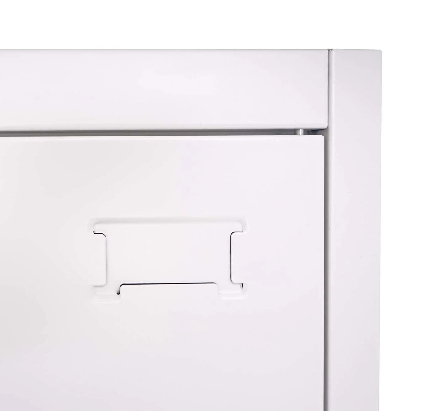 PROREGAL Aktenschrank Stahl Weiß 2 Türen abschließbar - Bild 3