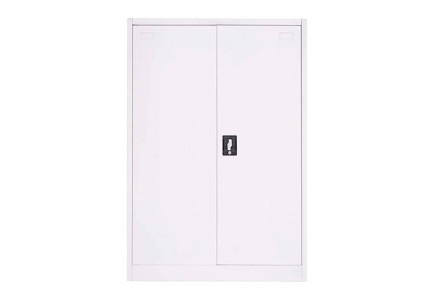PROREGAL Aktenschrank Stahl Weiß 2 Türen abschließbar - Bild 4