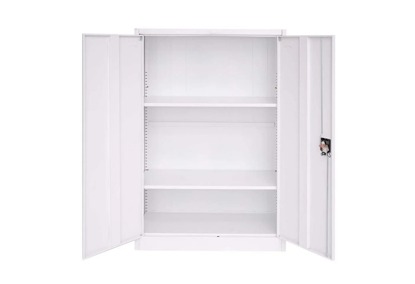 PROREGAL Aktenschrank Stahl Weiß 2 Türen abschließbar - Bild 5