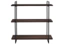 PROREGAL® Wandregal Industrial Dunkelbraun/Schwarz 3 Ablageflächen Bild 5