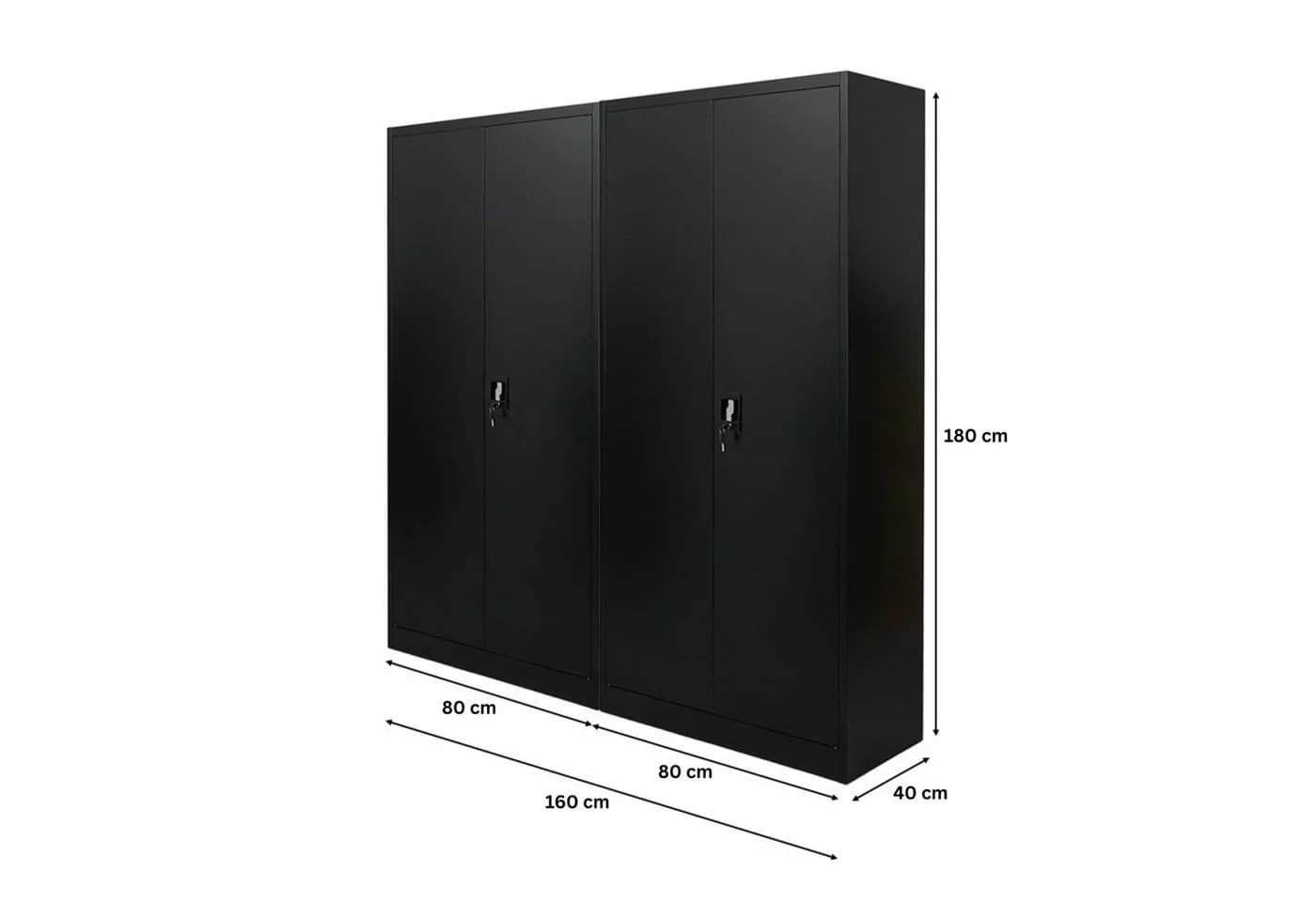 PROREGAL Mehrzweckschrank ELEPHANT Schwarz Flügeltürenschrank Stahl - Bild 3