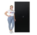 PROREGAL Mehrzweckschrank ELEPHANT Schwarz Flügeltürenschrank Stahl Bild 5