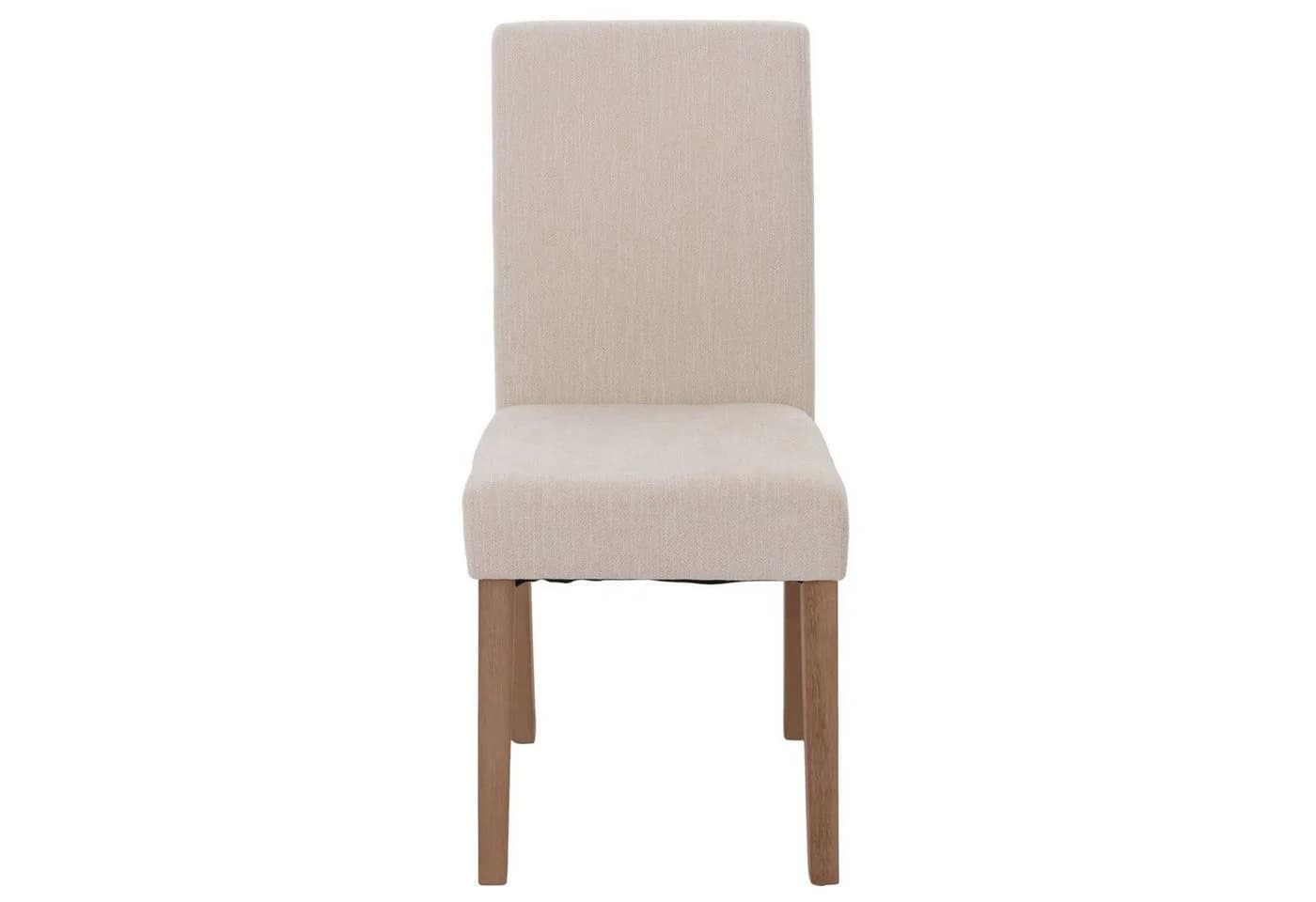 PROREGAL® Esszimmerstuhl Set 4-tlg. Beige/Creme Chenille Holz - Bild 4
