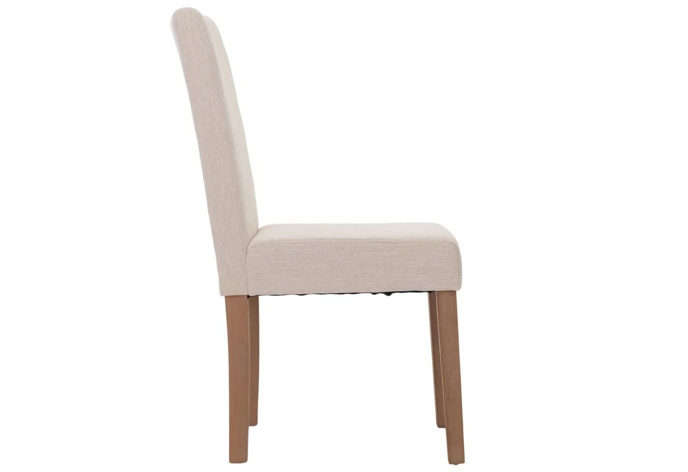 PROREGAL® Esszimmerstuhl Set 4-tlg. Beige/Creme Chenille Holz - Bild 5