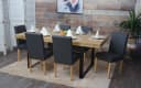 PROREGAL® Esszimmerstuhl 6er Set Grau Kunstleder Bild 1
