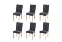 PROREGAL® Esszimmerstuhl 6er Set Grau Kunstleder Bild 2