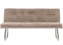 PROREGAL® Sitzbank mit Rückenlehne Braun Edelstahl Bild 4