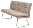 PROREGAL® Sitzbank mit Rückenlehne Braun Edelstahl Bild 5
