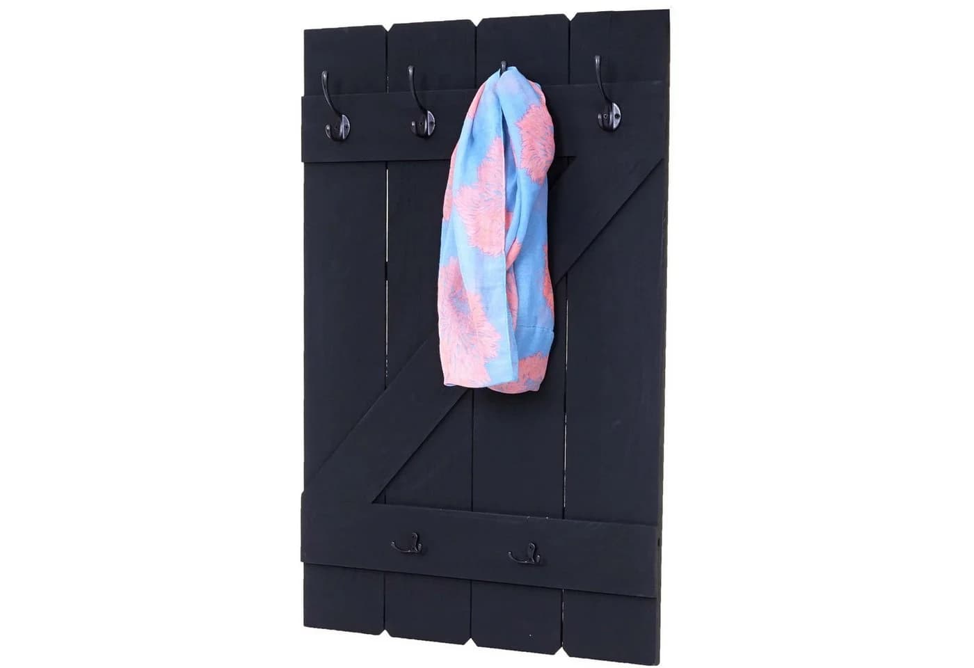 BERLINLODGE® Wandgarderobe Landhausstil Dunkelgrau