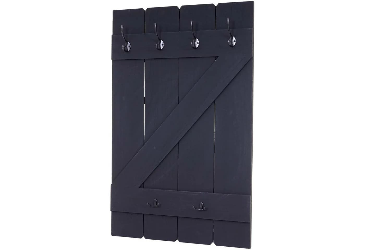 BERLINLODGE® Wandgarderobe Landhausstil Dunkelgrau - Bild 2