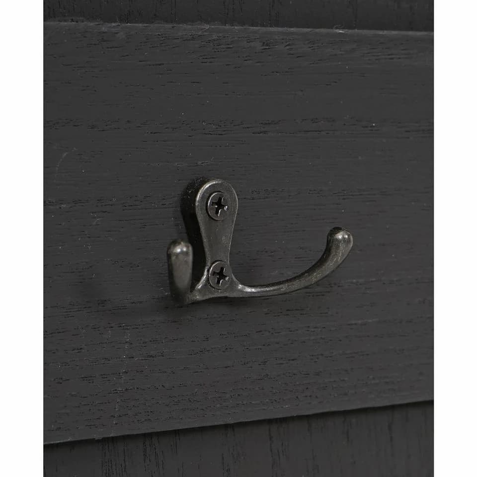 BERLINLODGE® Wandgarderobe Landhausstil Dunkelgrau - Bild 5