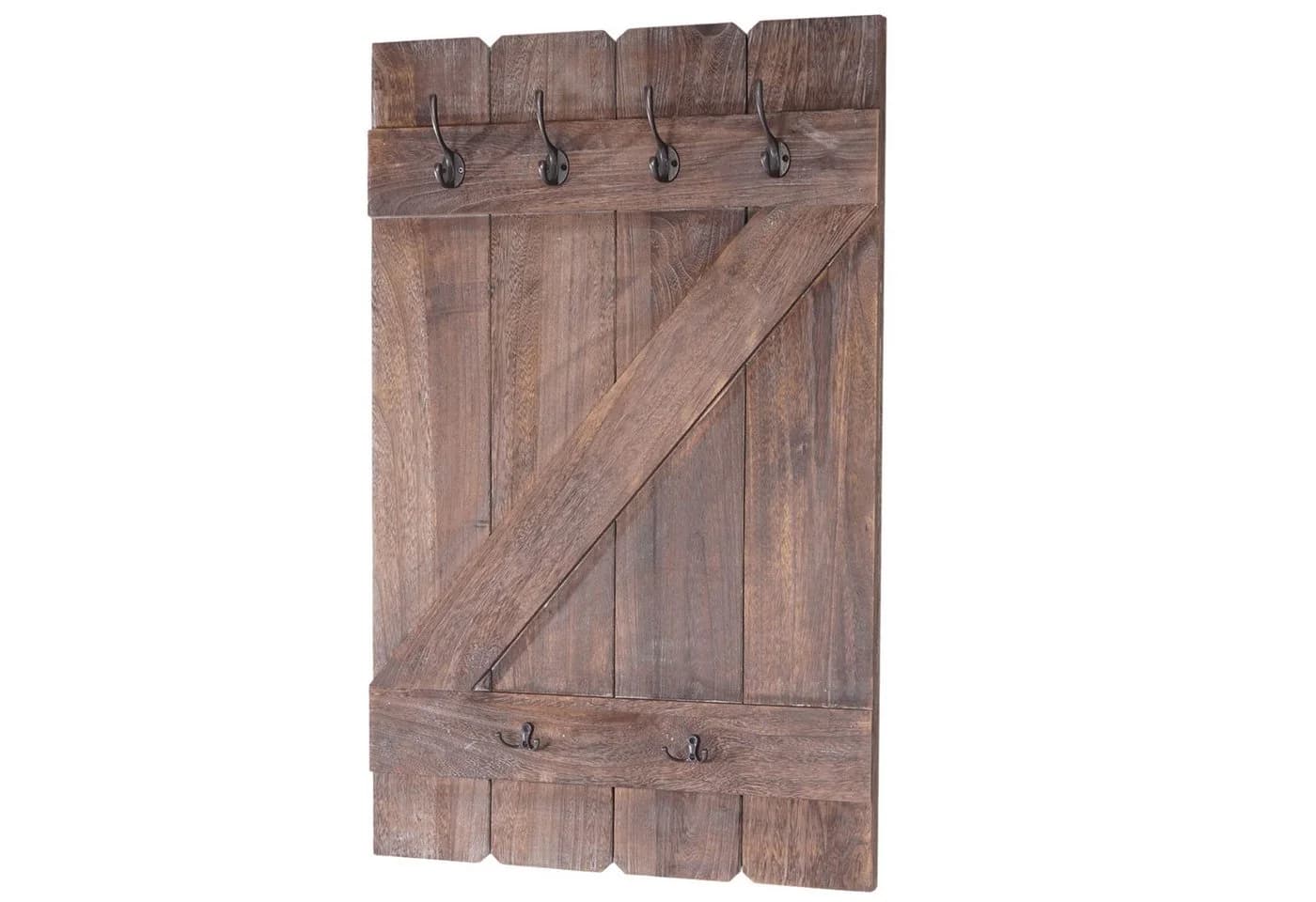 BERLINLODGE® Wandgarderobe Braun Shabby-Look Landhausstil - Bild 2