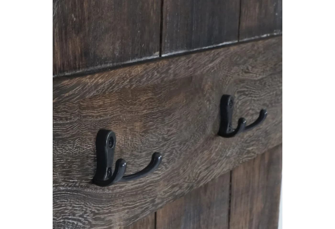 BERLINLODGE® Wandgarderobe Braun Shabby-Look Landhausstil - Bild 5