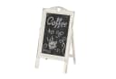 PROREGAL® Standtafel Werbetafel Kreidetafel Weiß Shabby-Look Bild 2