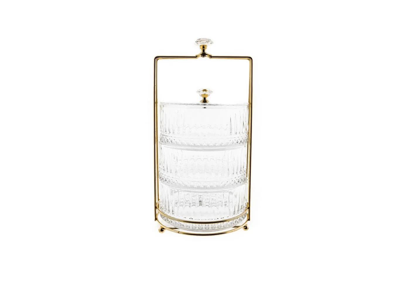 Almina Bonboniere-Set Glas goldfarben stapelbar
