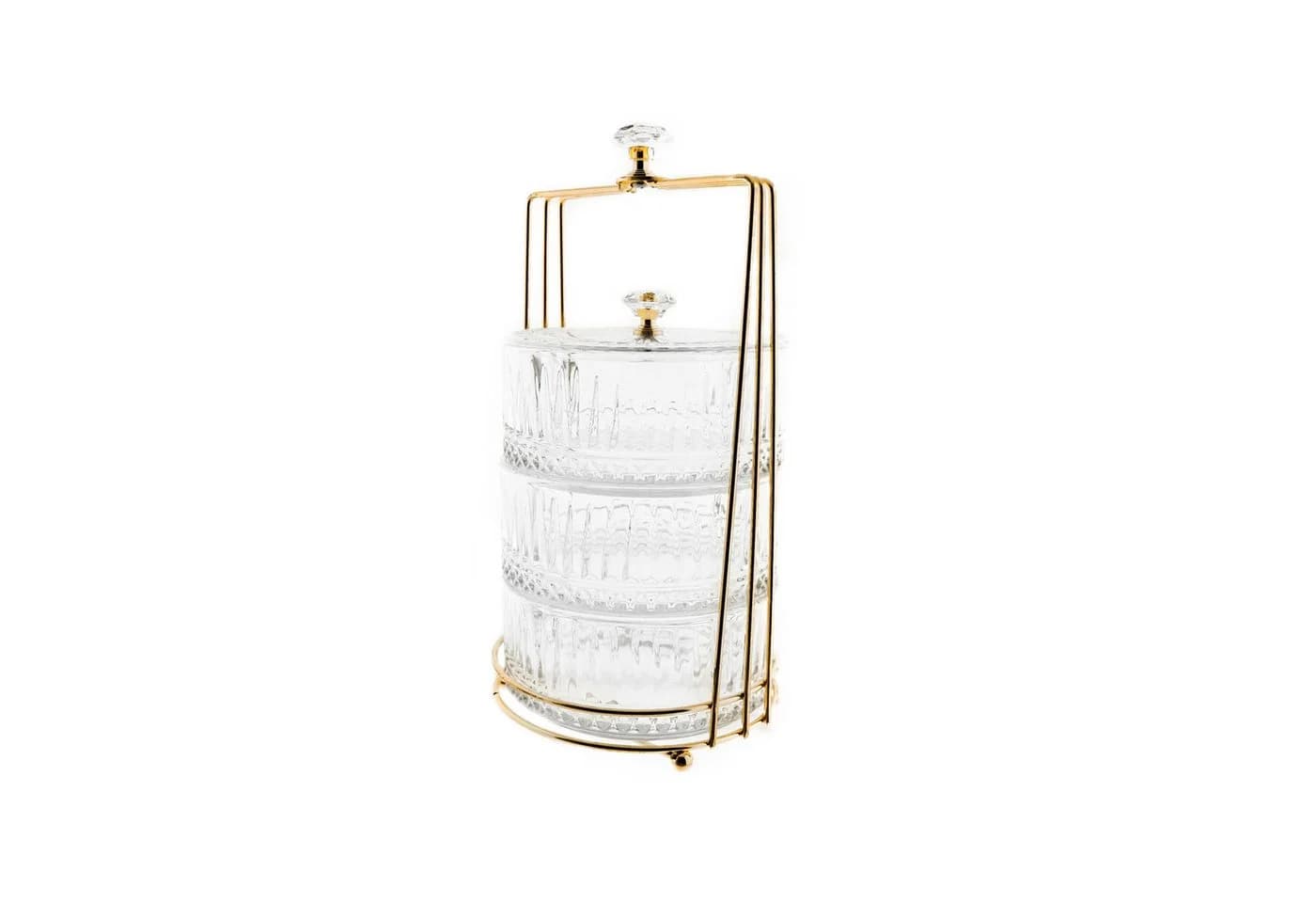 Almina Bonboniere-Set Glas goldfarben stapelbar - Bild 2