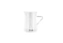 Mulex Teeglas 6-tlg. mit Henkel Borosilikatglas Riffle-Design Bild 1