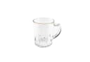 Almina Gläser-Set 6-tlg. mit Henkel 240 ml Gold Riffle-Design Bild 1