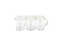 Almina Gläser-Set 6-tlg. mit Henkel 240 ml Gold Riffle-Design Bild 3