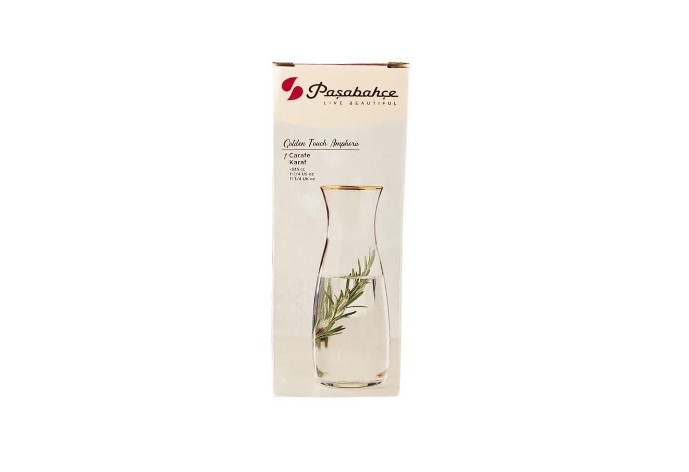 Pasabahce Karaffe Amphora Golden Touch Glas Gold 335 ml - Bild 5