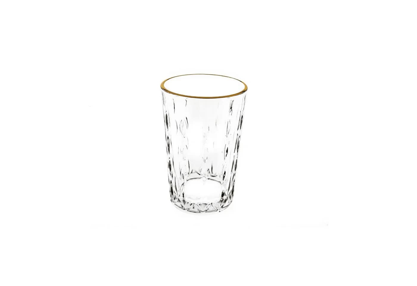 Sunay 12-teiliges Gläser-Set mit Goldrand und Tropfendesign