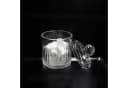 Almina Schale mit Deckel Riffle-Design Transparent Bild 3