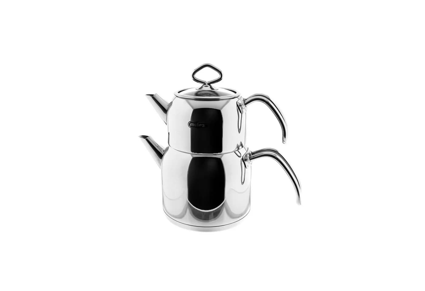 Mulex Caydanlik-Teekanne Set Edelstahl 18/10 Silber 0,7L+1,5L - Bild 2