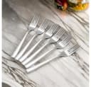 Cheffinger Besteck-Set Modernes 6er Set Menügabel Edelstahl Silber Bild 3