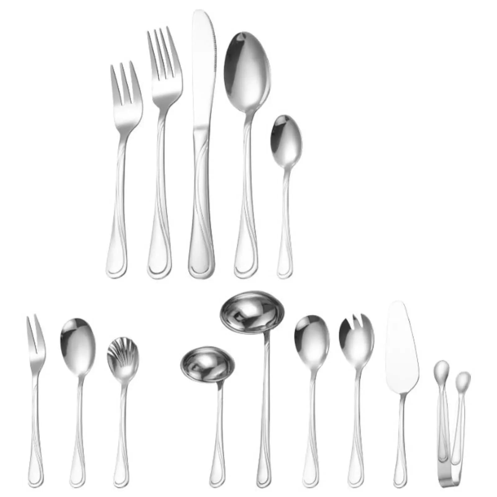 72-tlg Besteck-Set für 12 Personen aus hochwertigem 18/10 Edelstahl