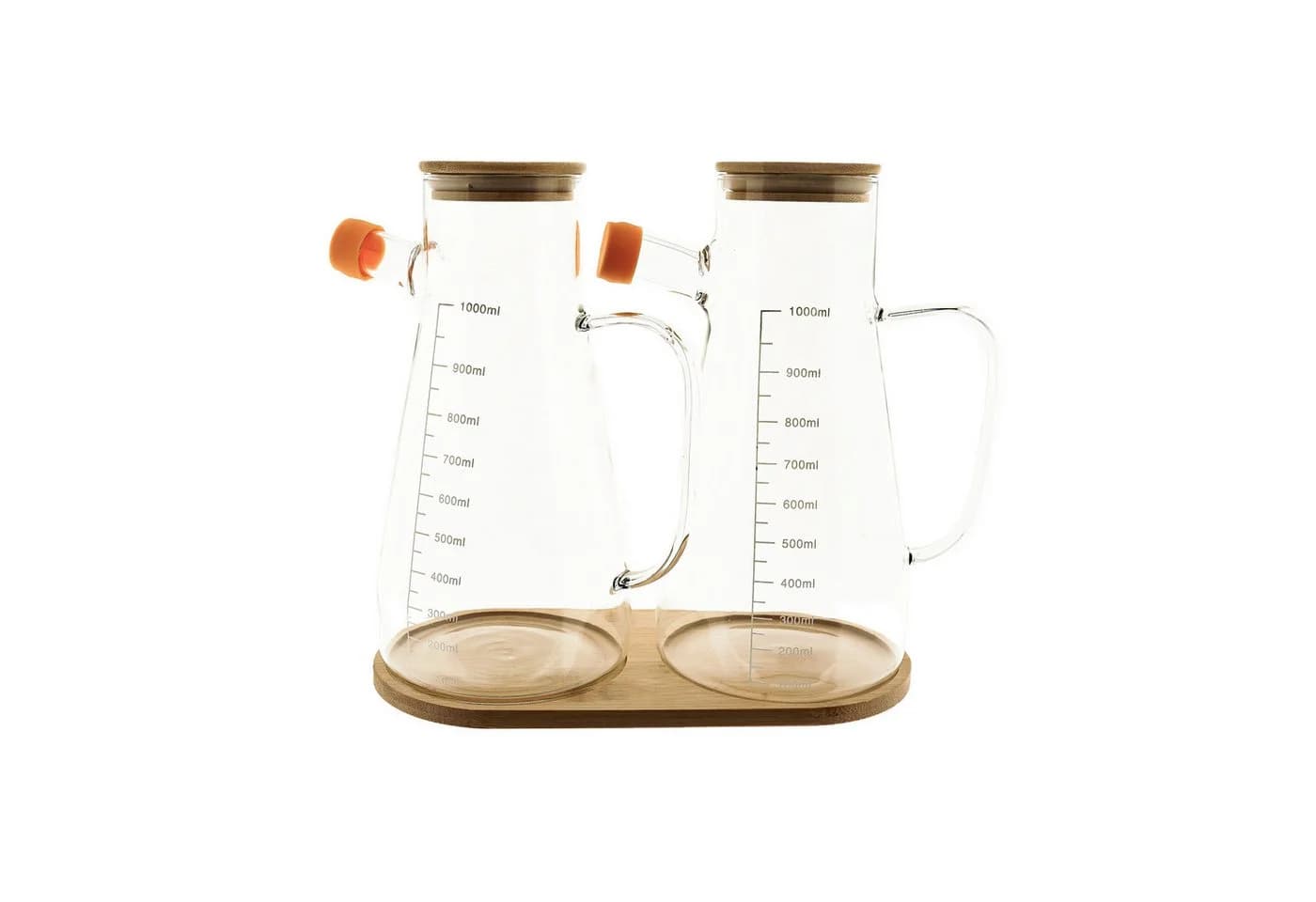 Sunay Ölspender 3-teilig Glas mit Bambusdeckel & Untersetzer - Bild 2