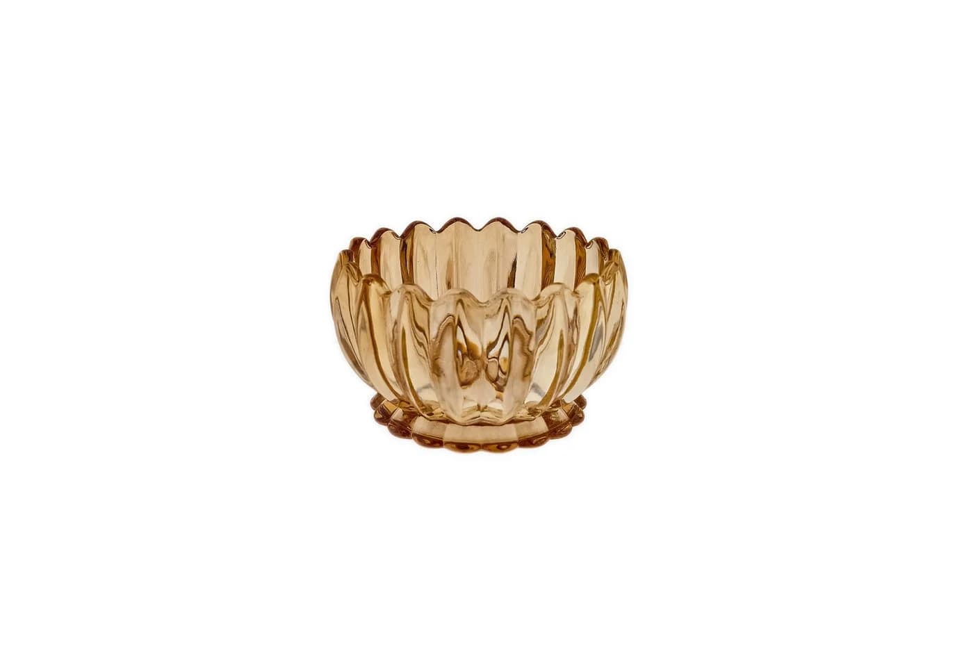 Sunay Dessertschale 12-tlg. Glas Lotus Design Gold Transparent