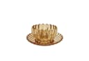 Sunay Dessertschale 12-tlg. Glas Lotus Design Gold Transparent Bild 2