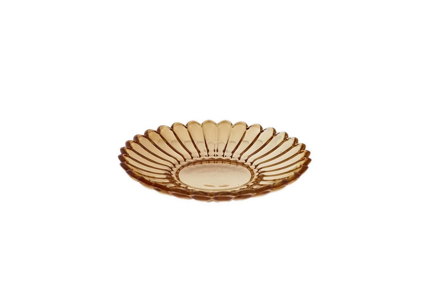Sunay Dessertschale 12-tlg. Glas Lotus Design Gold Transparent - Bild 3