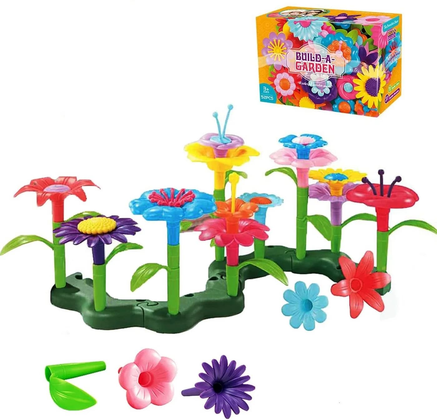 COFI 1453 Kreatives Blumen-Bauspielzeug 52 Teile - Bild 2