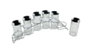 Cheffinger Gewürzständer 6-teiliges Set Glas & Edelstahl Bild 3