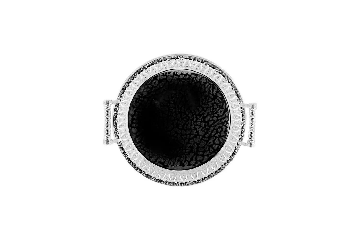 Sunay Servierplatte Edelstahl Silber mit Griffen