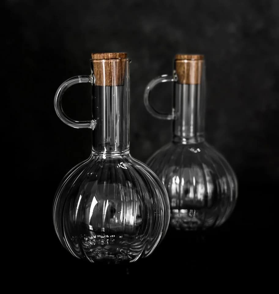 Almina Menage-Set Öl & Essig 2-tlg. Luana Doppio Borosilikatglas - Bild 4