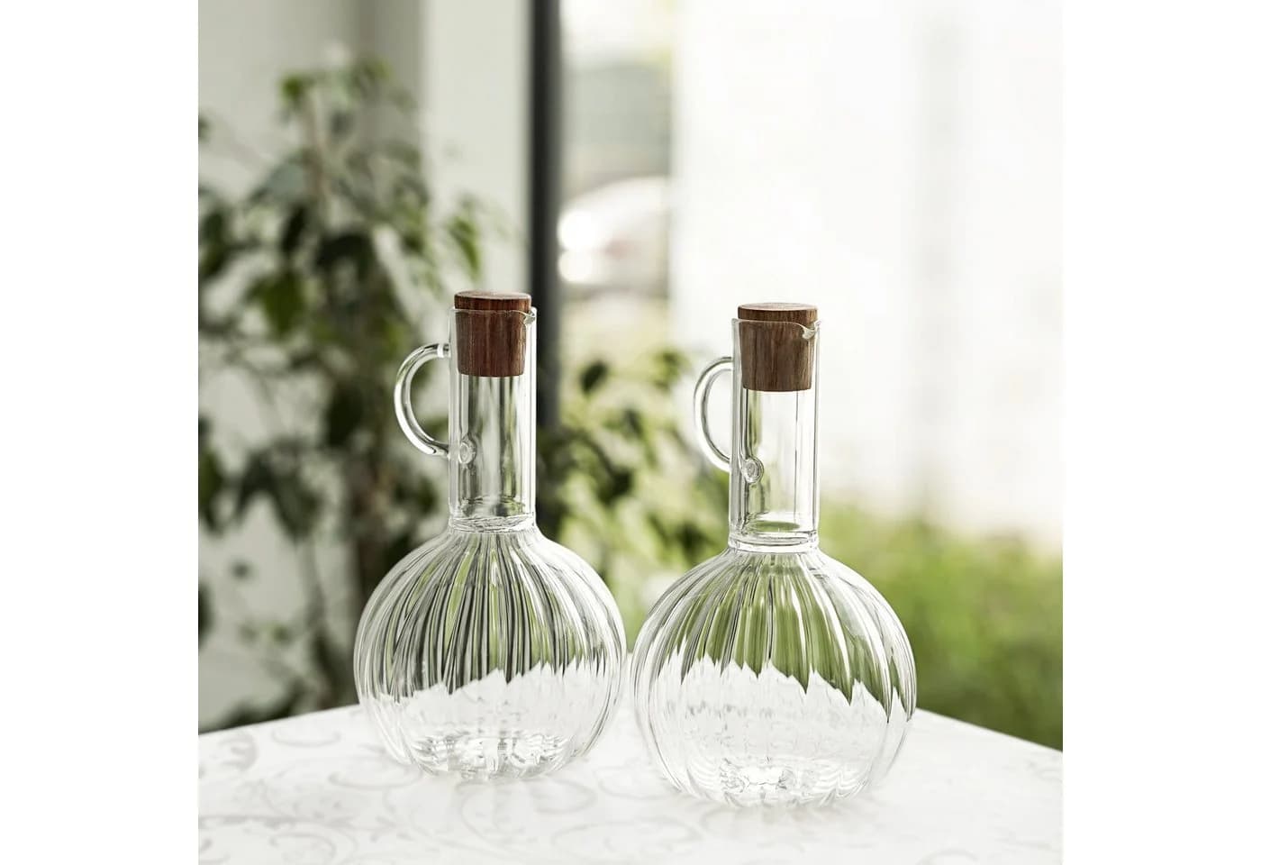 Almina Menage-Set Öl & Essig 2-tlg. Luana Doppio Borosilikatglas - Bild 5