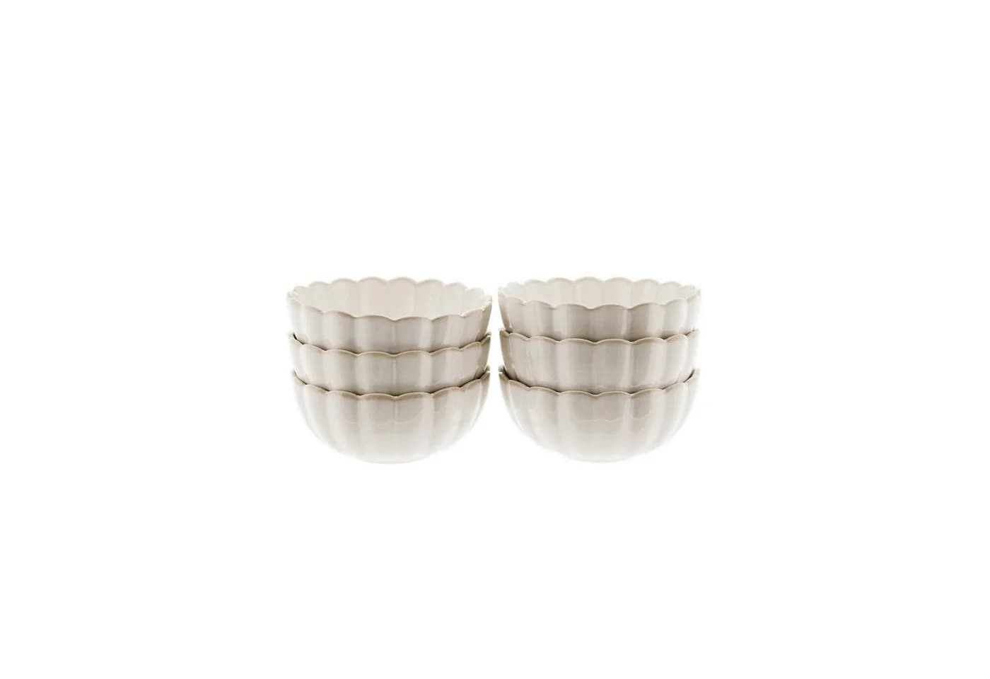 Almina Dipschale Bloomy 6er-Set Weiß Porzellan