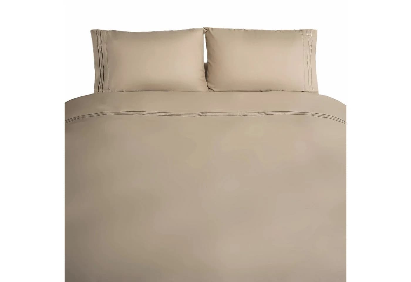 Almina Bettwäsche 4-teilig Braun Polyester mit Reißverschluss