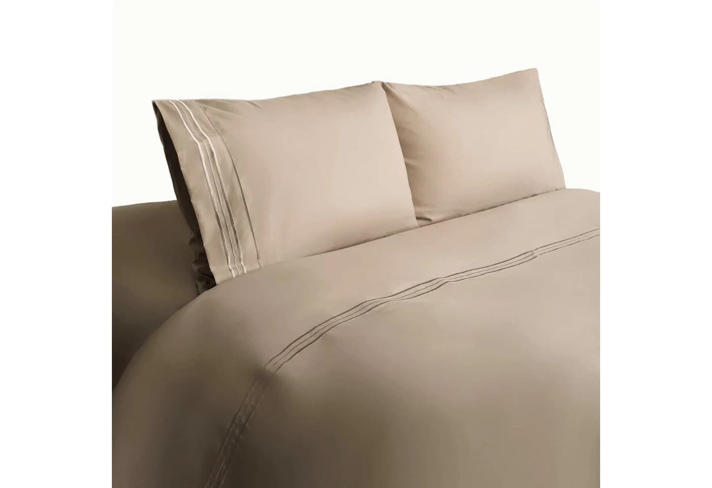 Almina Bettwäsche 4-teilig Braun Polyester mit Reißverschluss - Bild 2