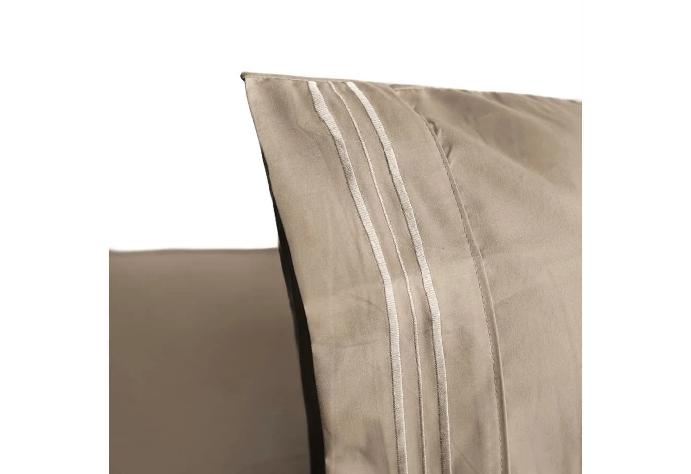Almina Bettwäsche 4-teilig Braun Polyester mit Reißverschluss - Bild 3