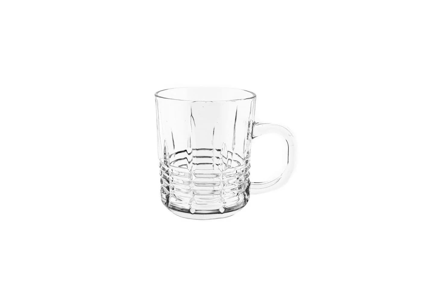 Sunay Henkelgläser-Set 6-tlg. mit Linienmuster, 240 ml, Glas