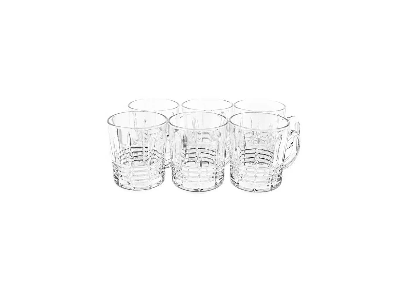 Sunay Henkelgläser-Set 6-tlg. mit Linienmuster, 240 ml, Glas - Bild 3