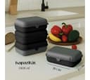 COFI 1453 Lunchbox Brotdosen 3er-Set Grau/Schwarz Kunststoff Bild 3