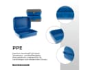 COFI 1453 Lunchbox 3er-Set Blau/Grau Kunststoff Stapelbar Bild 4