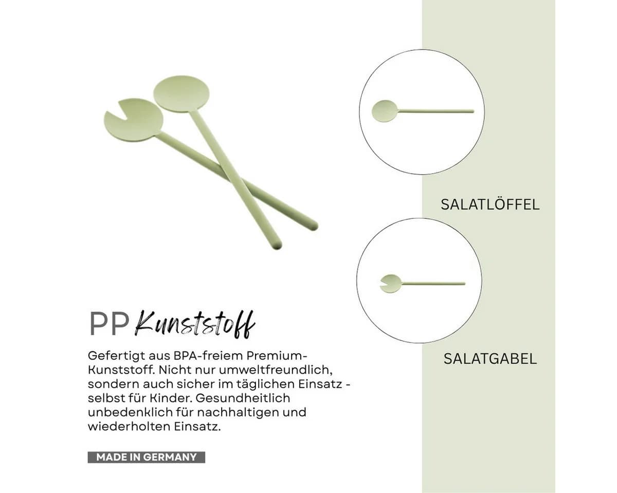 COFI Salatbesteck 2-teilig Grün Spülmaschinenfest PP-Kunststoff